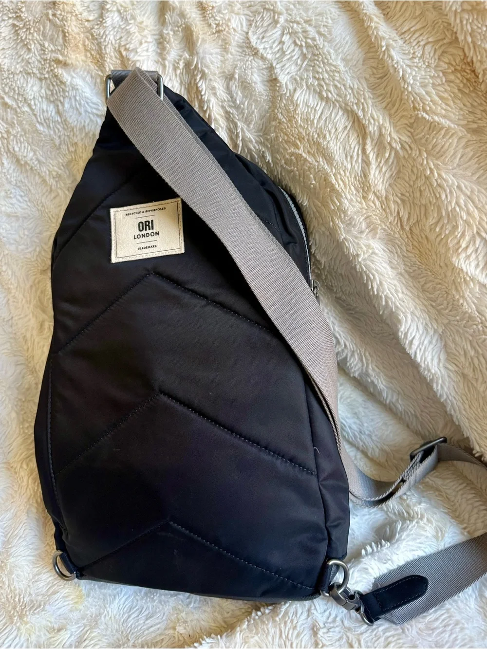 Compact Black Everyday Backpack with Front Zip Pocket